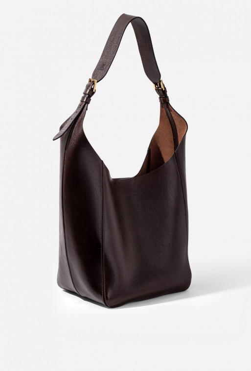 Tasha brown leather hobo-bag