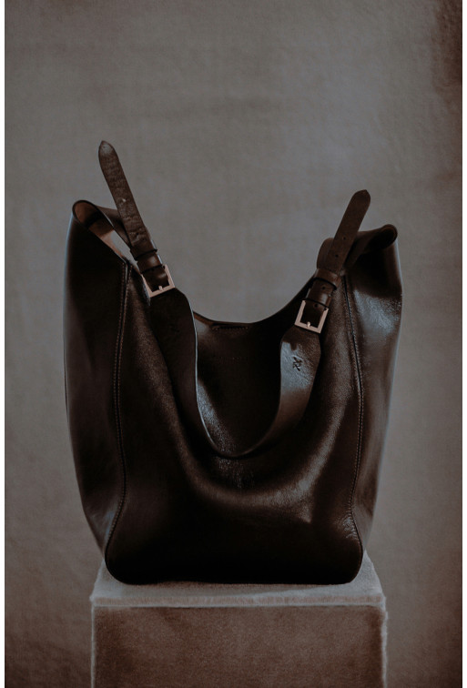 Tasha brown leather hobo-bag