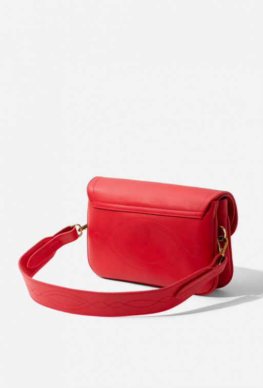 Saddle bag 2
red leather crossbody /gold/