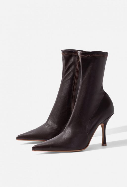 Kim dark-brown leather with lightning
ankle boots