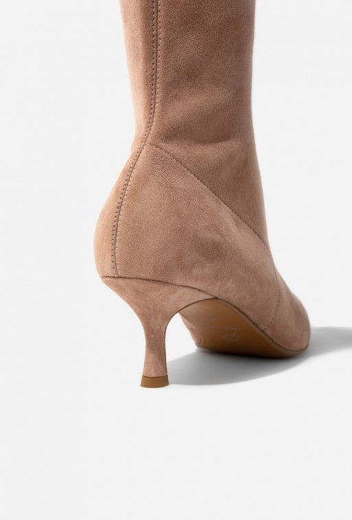 Courtney beige suede ankle boots