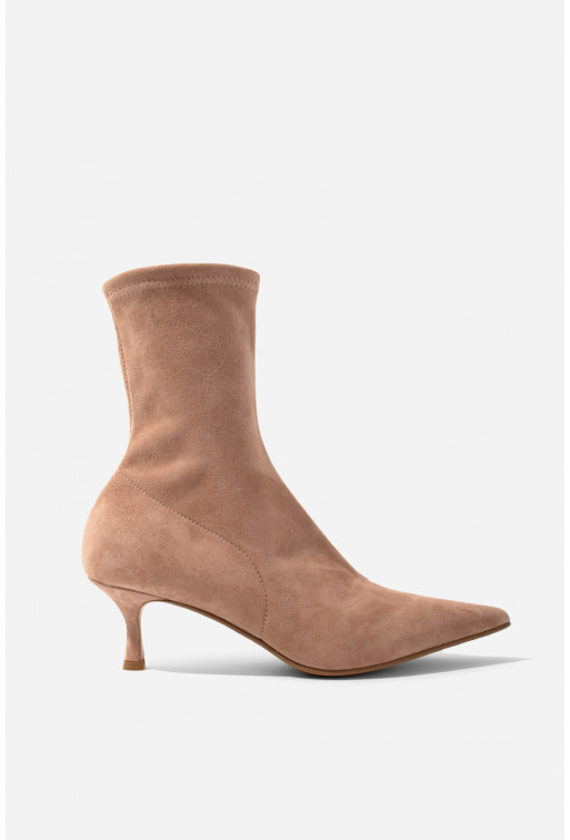 Courtney beige suede ankle boots