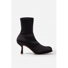 Blanca black stretch textile ankle boots /7 cm/