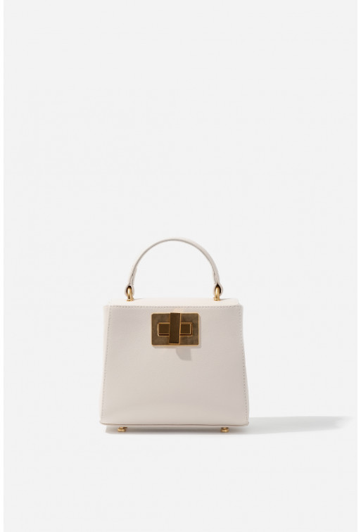 Erna micro RS milky leather bag /gold/