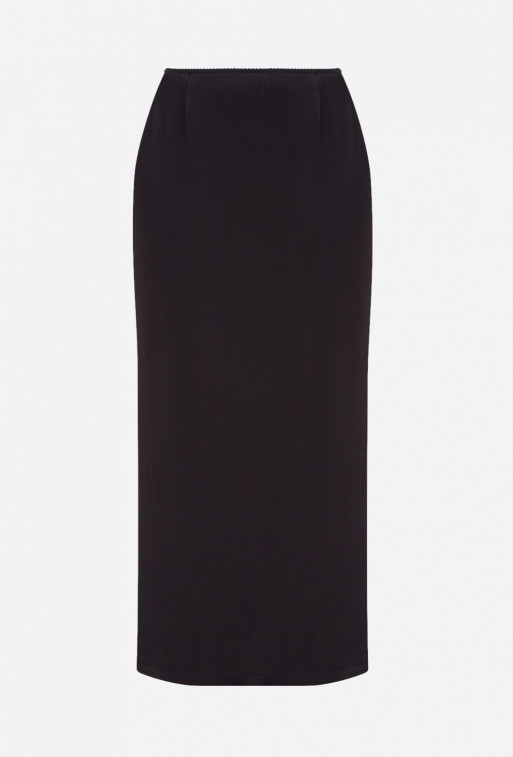 Black maxi skirt with elastic waistband