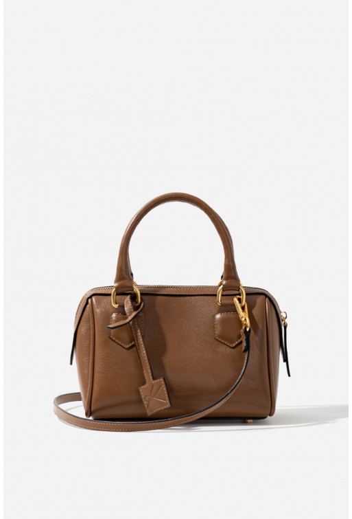 Drew brown leather bag /gold/