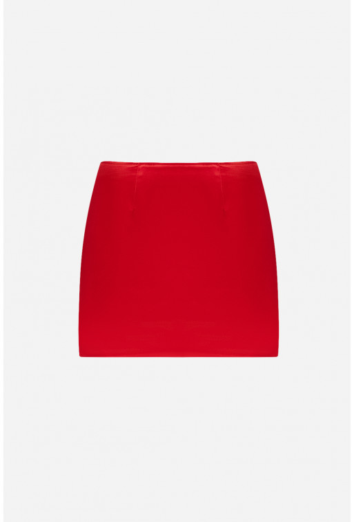 Red mini skirt