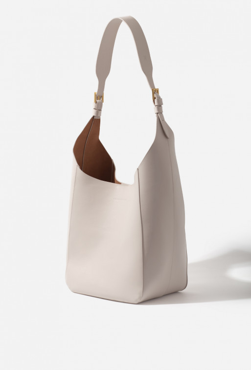 Tasha milky leather hobo-bag