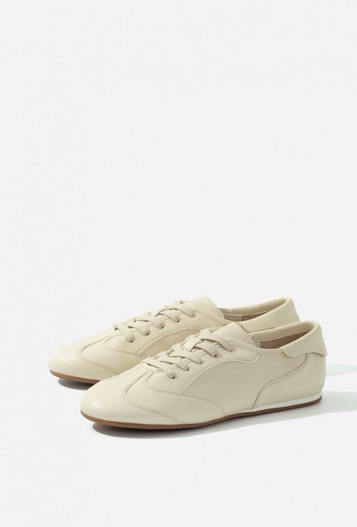 Bowley milky leather sneakers
