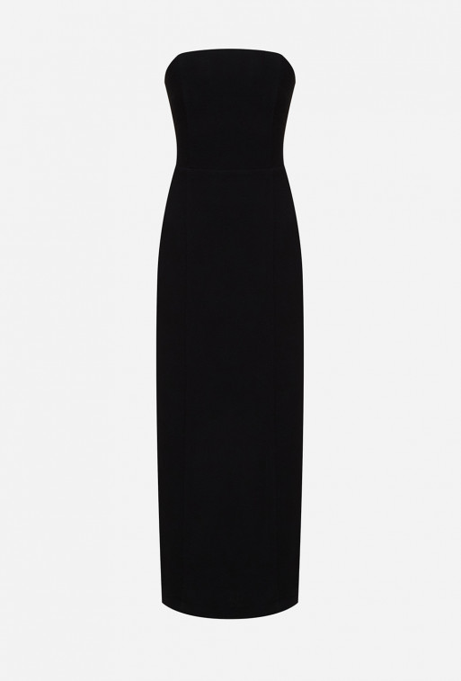 A black corset dress